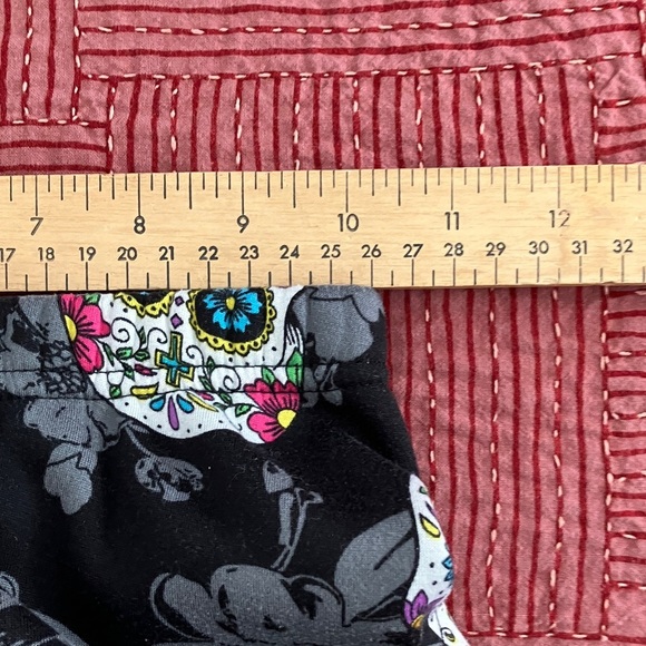 Just Cozy Womens size XS / Small thick fleece colorful Mexican skulls Leggings - Picture 6 of 15